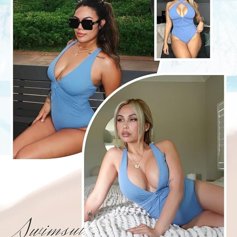 SHAPELLX Women's One Piece Swimsuit Tummy Control